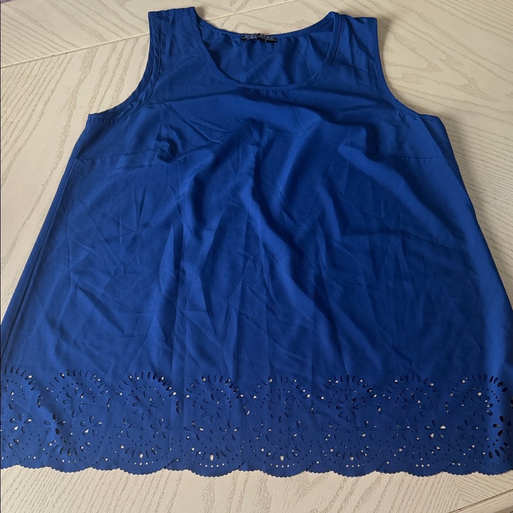 Vibrant Blue Sleeveless Tank Top